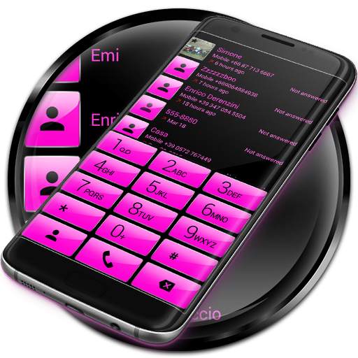 Dialer Theme Gloss Pink drupe 300