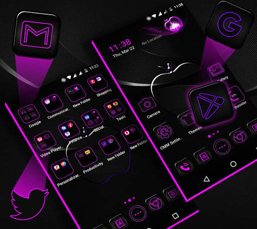 Crystal Black Apple Theme screenshot 1