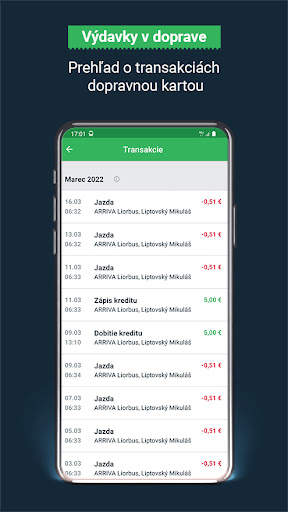 Dopravná karta v mobile screenshot 7
