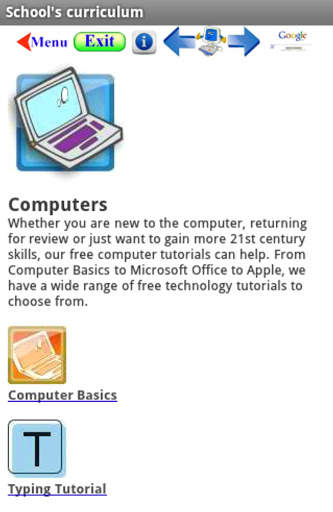School's curriculum screenshot 6