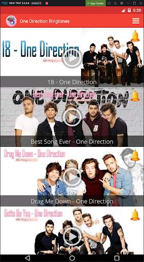 One Direction Top Ringtones स्क्रीनशॉट 2
