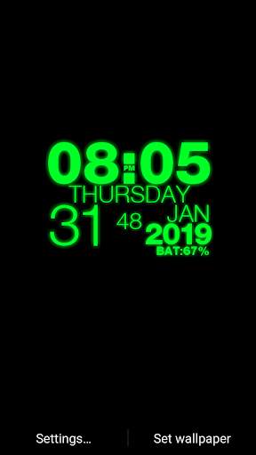 Wallpaper Clock Digi Clock Lwp screenshot 3