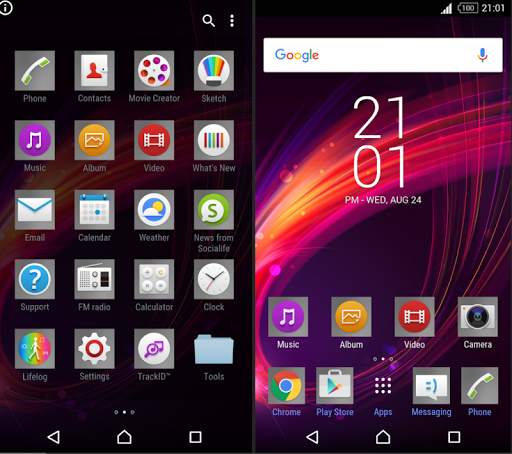 tema para xperia home screenshot 1