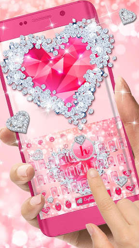 Rose Diamond Heart Keyboard screenshot 2