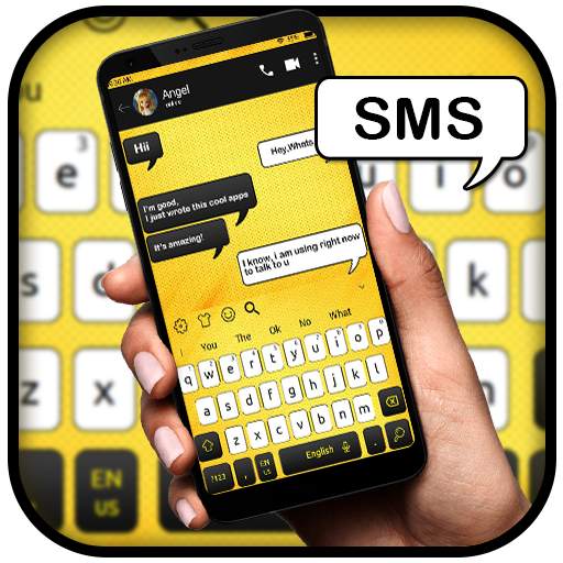 SMS Yellow White Keyboard Theme 10001001
