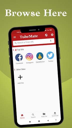 TubeMate free ad blocker browser screenshot 1