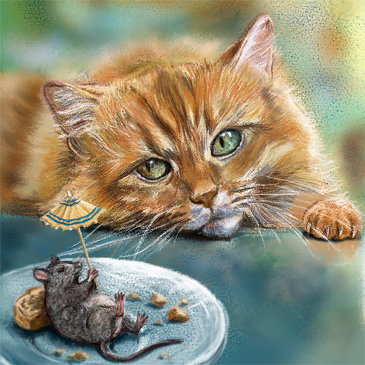 Dreamy cat icon