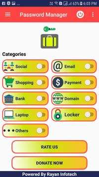 PASSWORD MANAGER 3 تصوير الشاشة