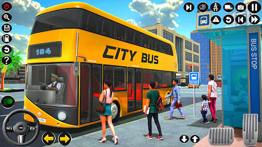 Passenger Bus Driving Games 3D screenshot 1