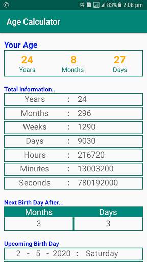 Age Calculator screenshot 2