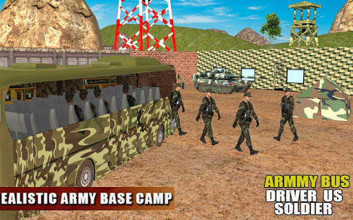 Off Road Army Bus Driving:Soldier Transport Duty screenshot 15
