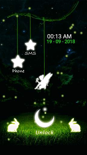 Fireflies Stars Lock Screen screenshot 8