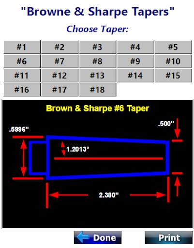 Taper Measuring Calculators QC Inspection CNC Shop screenshot 3