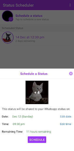 Status Scheduler for WhatsApp screenshot 4