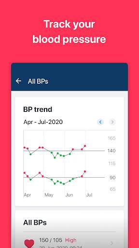 BP Passport: Free blood pressure   diabetes chart screenshot 1