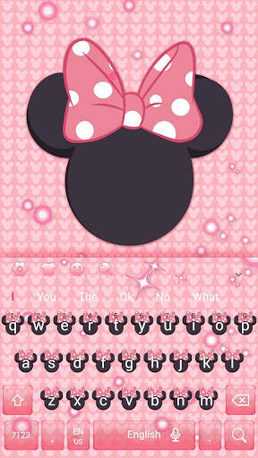 Pink  Minny Bowknot Keyboard Theme screenshot 4
