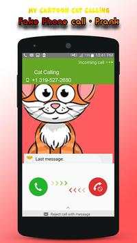 My Cartoon Cat Calling - Fake Phone Call - Prank 1 تصوير الشاشة