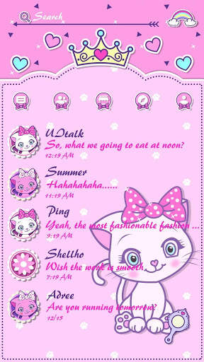 GO SMS PRO KITTY THEME screenshot 2