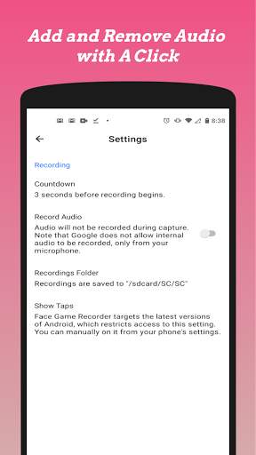 Face Game Recorder - Screen & Camera Recorder screenshot 4