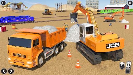 Train Track Real JCB Game screenshot 2
