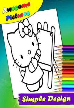 Coloring Pages Funny Hello Kity screenshot 3