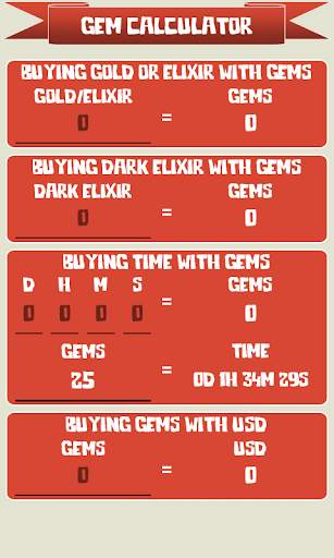 🏰 Gem Calculator for Clash of Clans screenshot 5