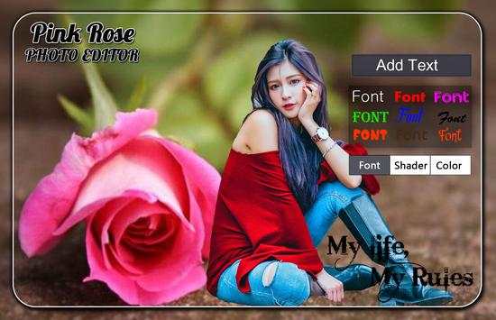 Pink Rose Photo Editor screenshot 2