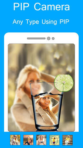 PIP Camera Pic in Pic : dp status collage maker screenshot 1