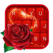 Red Love Rose Keyboard Theme 10001006