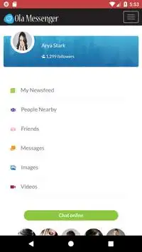 Ola Messenger App screenshot 2