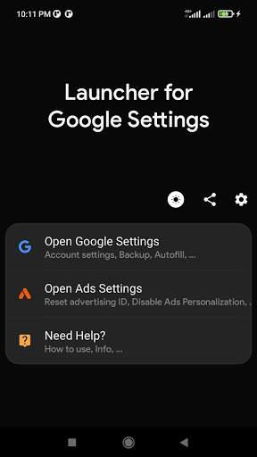 Launcher for Google Settings a स्क्रीनशॉट 2