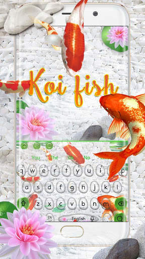 Live Cute Koi Fish Keyboard Theme screenshot 1