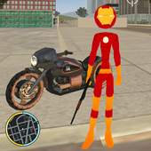 Amazing Iron Stickman Rope Hero Neon Gangstar Hero 1.0