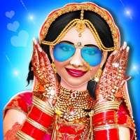 Indian Royal Wedding Bride Fashion Salon Makeover on 9Apps