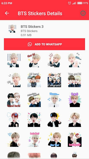 BTS Stickers For WhatsApp - WAStickerApps screenshot 5