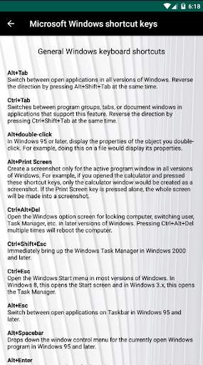 PC Shortcut Keys screenshot 2