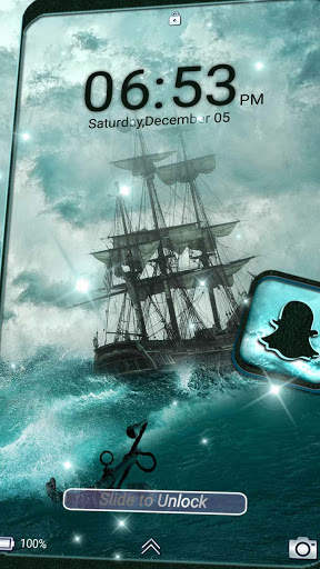 Ship in Storm Launcher Theme screenshot 3