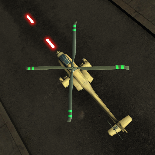Second Strike Scroller - gunship helicopter in war icon