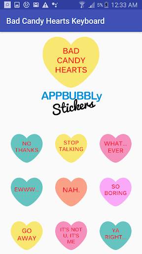 Bad Candy Hearts Keyboard Stickers for Gboard screenshot 4