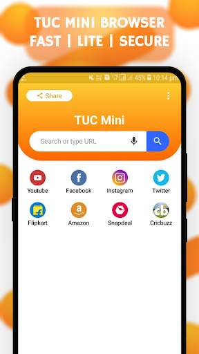 Mini Browser: Indian Fast & Secure Browser 1 تصوير الشاشة