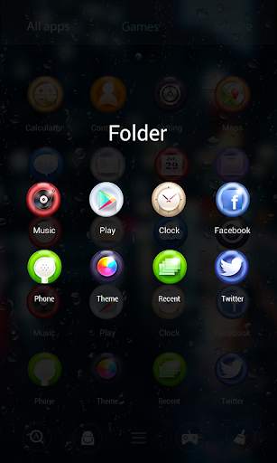 Drop Rain Parallax Go Launcher Theme screenshot 4