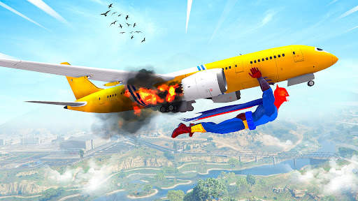 Bat Rope Hero City Rescue Game screenshot 2
