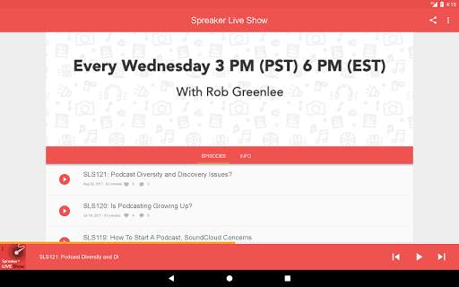 Spreaker Live Show 9 تصوير الشاشة