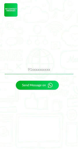 NO CONTACT MESSAGES : Whatsapp Without Saving screenshot 1