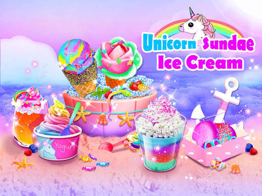 Unicorn Ice Cream Sundae - Ice Desserts Maker screenshot 1