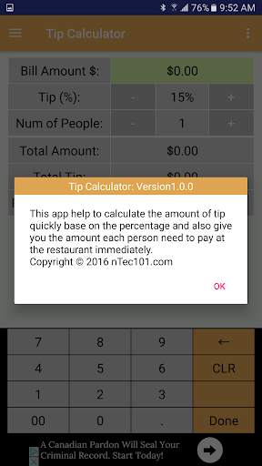 Tip Calculator Free screenshot 3