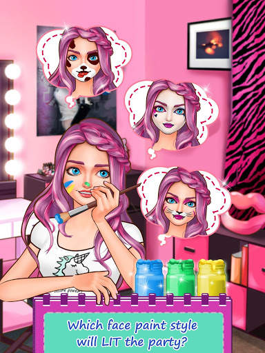 Face Paint Party - Social Star ❤ Dress-Up Games screenshot 4