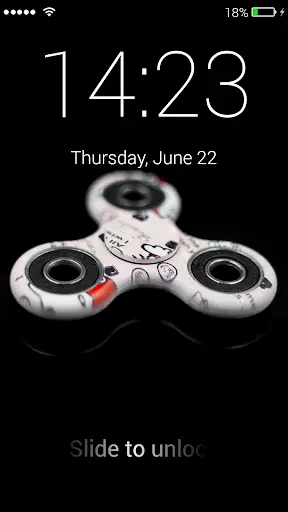 Spinner Slide To Unlock Lock Screen screenshot 1