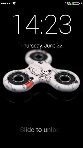 Spinner Slide To Unlock Lock Screen screenshot 1