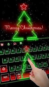 Neon Merry Christmas Keyboard 2 تصوير الشاشة